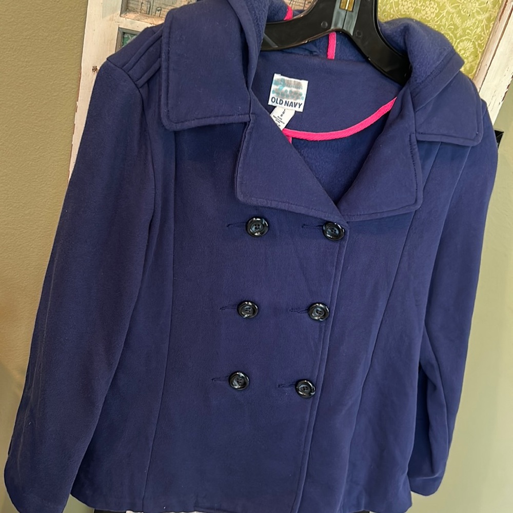 Old navy hooded peacoat jacket Large
